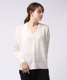 す*ん様 クルーネックセーター　カシミヤ　コマツサオリ　イリアンローヴ クルーネックセーター カシミヤ コマツサオリ イリアンローヴ