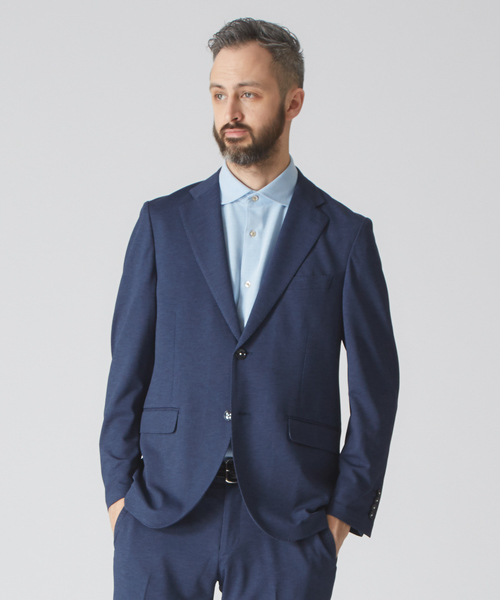 ABAHOUSE（アバハウス）の「【Recency of Mine】FLEX PARINE鹿の子ジャケット（テーラードジャケット・メンズ・ネイビー/ベージュ/グレー・44/46/48/50）」の3枚目の写真