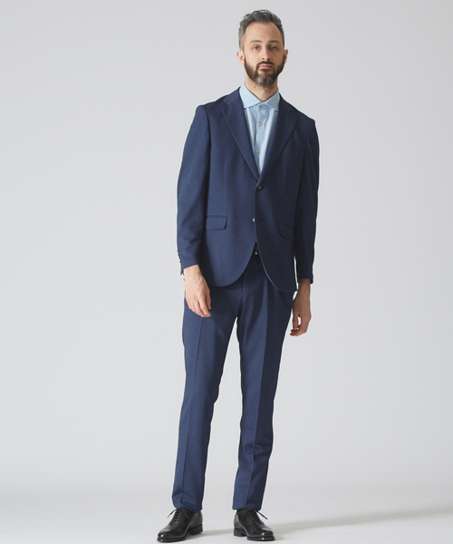 ABAHOUSE（アバハウス）の「【Recency of Mine】FLEX PARINE鹿の子ジャケット（テーラードジャケット・メンズ・ネイビー/ベージュ/グレー・44/46/48/50）」の4枚目の写真