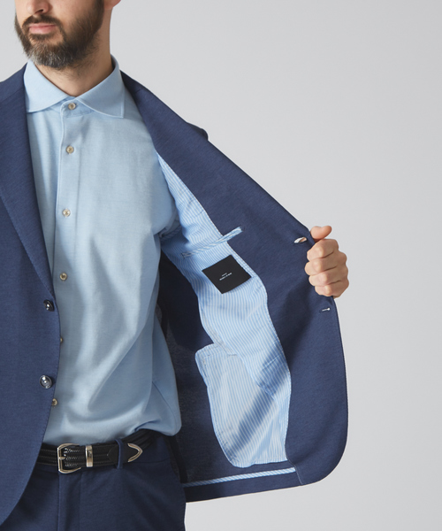 ABAHOUSE（アバハウス）の「【Recency of Mine】FLEX PARINE鹿の子ジャケット（テーラードジャケット・メンズ・ネイビー/ベージュ/グレー・44/46/48/50）」の14枚目の写真