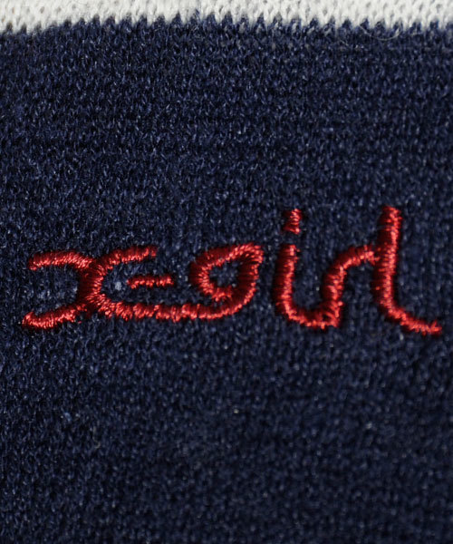 X-girl（エックスガール）の「BASIC KNIT CARDIGAN（カーディガン/ボレロ・レディース・ブラック/アッシュグレー/パープル/ネイビー・1/2）」の8枚目の写真