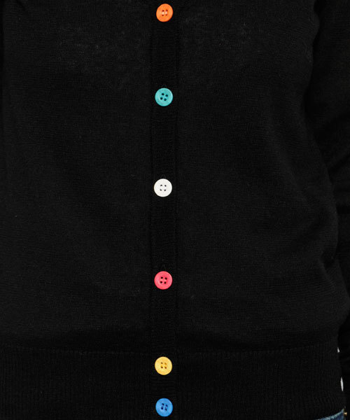 X-girl（エックスガール）の「BASIC KNIT CARDIGAN（カーディガン/ボレロ・レディース・ブラック/アッシュグレー/パープル/ネイビー・1/2）」の13枚目の写真