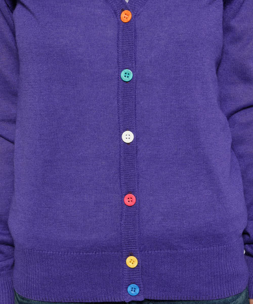 X-girl（エックスガール）の「BASIC KNIT CARDIGAN（カーディガン/ボレロ・レディース・ブラック/アッシュグレー/パープル/ネイビー・1/2）」の12枚目の写真