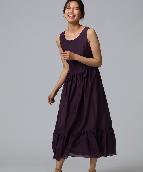 セール ワンピース ワンピース ドレス 洗える コットンシルクローンワンピース ワンピース Untitled アンタイトル のファッション