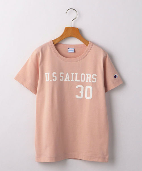 Champion(チャンピオン)の「CHAMPION:【SHIPS KIDS 30th別注】フットボールTEE 2(145~160cm)(Tシャツ/カットソー・キッズ・ホワイト/ライトブルー/ピンク・S/145/M/160)」の3枚目の写真