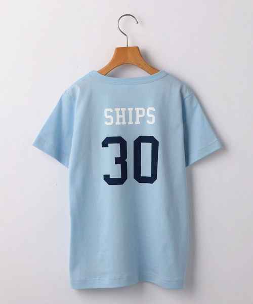 Champion(チャンピオン)の「CHAMPION:【SHIPS KIDS 30th別注】フットボールTEE 2(145~160cm)(Tシャツ/カットソー・キッズ・ホワイト/ライトブルー/ピンク・S/145/M/160)」の4枚目の写真