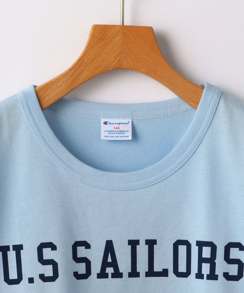 Champion(チャンピオン)の「CHAMPION:【SHIPS KIDS 30th別注】フットボールTEE 2(145~160cm)(Tシャツ/カットソー・キッズ・ホワイト/ライトブルー/ピンク・S/145/M/160)」の9枚目の写真