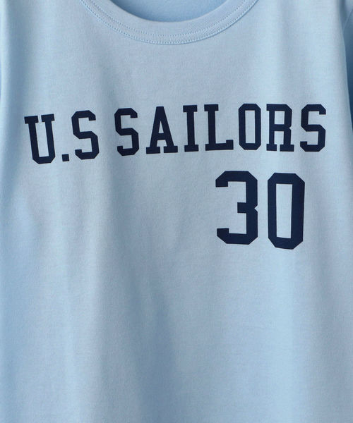 Champion(チャンピオン)の「CHAMPION:【SHIPS KIDS 30th別注】フットボールTEE 2(145~160cm)(Tシャツ/カットソー・キッズ・ホワイト/ライトブルー/ピンク・S/145/M/160)」の5枚目の写真