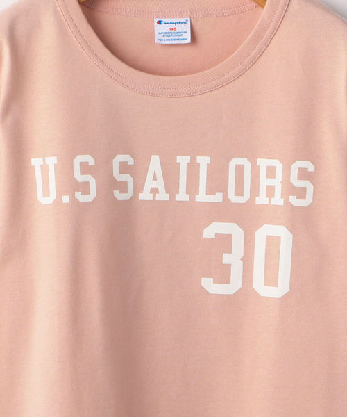 Champion(チャンピオン)の「CHAMPION:【SHIPS KIDS 30th別注】フットボールTEE 2(145~160cm)(Tシャツ/カットソー・キッズ・ホワイト/ライトブルー/ピンク・S/145/M/160)」の8枚目の写真