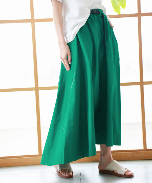 niko and...(ニコアンド)の「コットンアジャスト付きスカート(スカート・レディース・ライトブルー/ブラック/ベージュ/グリーン・MEDIUM/LARGE)」の4枚目の写真