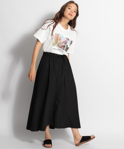 niko and...(ニコアンド)の「コットンアジャスト付きスカート(スカート・レディース・ライトブルー/ブラック/ベージュ/グリーン・MEDIUM/LARGE)」の9枚目の写真