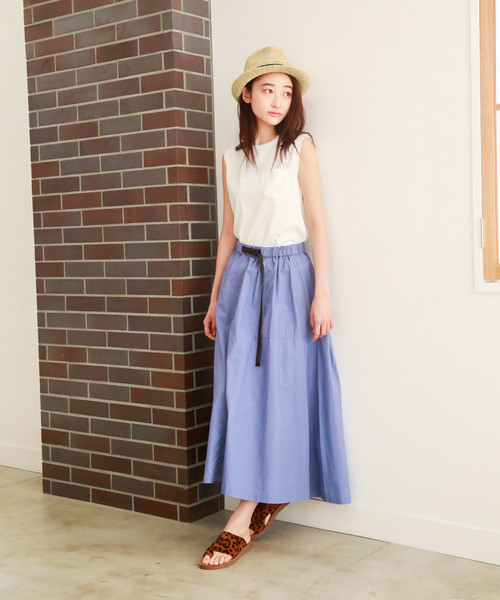 niko and...(ニコアンド)の「コットンアジャスト付きスカート(スカート・レディース・ライトブルー/ブラック/ベージュ/グリーン・MEDIUM/LARGE)」の19枚目の写真