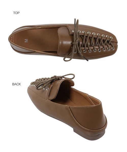 KOBE LETTUCE（コウベレタス）の「レースアップバブーシュ（その他シューズ・レディース・ベージュ/キャメル/ブラック・M/S/LL/L）」の11枚目の写真