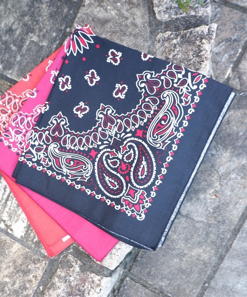 HAV-A-HANK（ハバハンク ）の「【HAV-A-HANK】PAISLEY BANDANNA/ペイズリーバンダナ（バンダナ/スカーフ・メンズ・ホワイト/ブラック/ベージュ/パープル/ネイビー/ブラウン/レッド系その他/ライトピンク/ブルー系その他2/イエロー/オレンジ/ブルー/グリーン/グリーン系その他/バーガンディー/グレー/レッド/カーキ/サックスブルー/ピンク/ターコイズブルー/ブラック×グレー/ミント/ネイビー系/マスタード・FREE）」の16枚目の写真