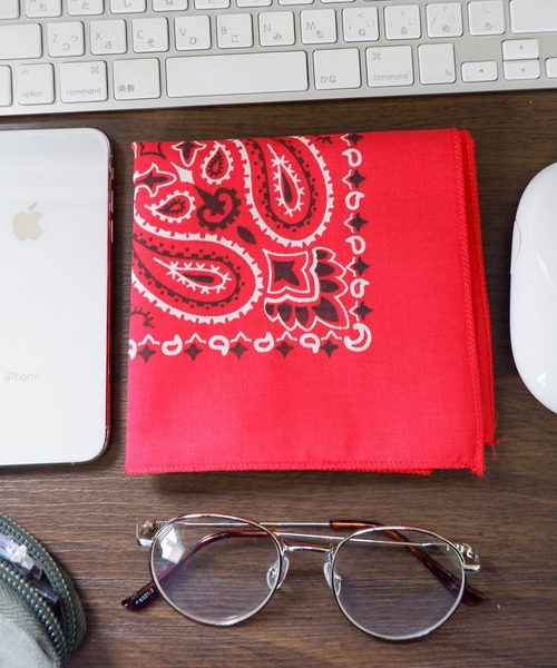 HAV-A-HANK（ハバハンク ）の「【HAV-A-HANK】PAISLEY BANDANNA/ペイズリーバンダナ（バンダナ/スカーフ・メンズ・ホワイト/ブラック/ベージュ/パープル/ネイビー/ブラウン/レッド系その他/ライトピンク/ブルー系その他2/イエロー/オレンジ/ブルー/グリーン/グリーン系その他/バーガンディー/グレー/レッド/カーキ/サックスブルー/ピンク/ターコイズブルー/ブラック×グレー/ミント/ネイビー系/マスタード・FREE）」の22枚目の写真