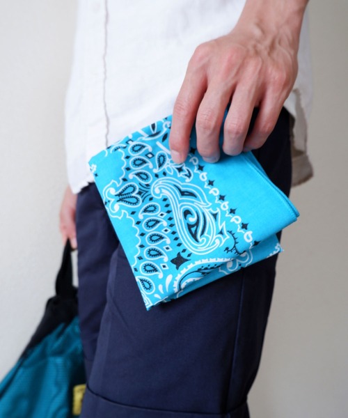 HAV-A-HANK（ハバハンク ）の「【HAV-A-HANK】PAISLEY BANDANNA/ペイズリーバンダナ（バンダナ/スカーフ・メンズ・ホワイト/ブラック/ベージュ/パープル/ネイビー/ブラウン/レッド系その他/ライトピンク/ブルー系その他2/イエロー/オレンジ/ブルー/グリーン/グリーン系その他/バーガンディー/グレー/レッド/カーキ/サックスブルー/ピンク/ターコイズブルー/ブラック×グレー/ミント/ネイビー系/マスタード・FREE）」の13枚目の写真
