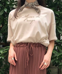 PairPair | ダルメシアン柄スカーフ付きロゴTシャツ(Tシャツ/カットソー)