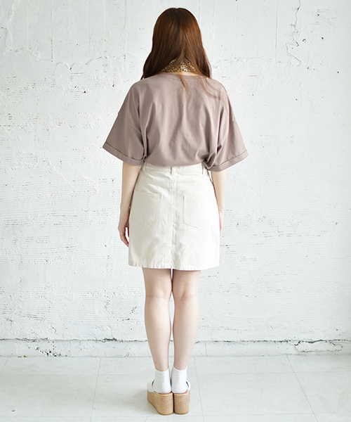 PairPair(ペアペア)の「ダルメシアン柄スカーフ付きロゴTシャツ(Tシャツ/カットソー・レディース・モカ/ベージュ・FREE)」の6枚目の写真