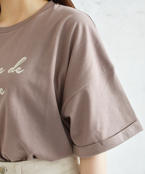 PairPair(ペアペア)の「ダルメシアン柄スカーフ付きロゴTシャツ(Tシャツ/カットソー・レディース・モカ/ベージュ・FREE)」の16枚目の写真