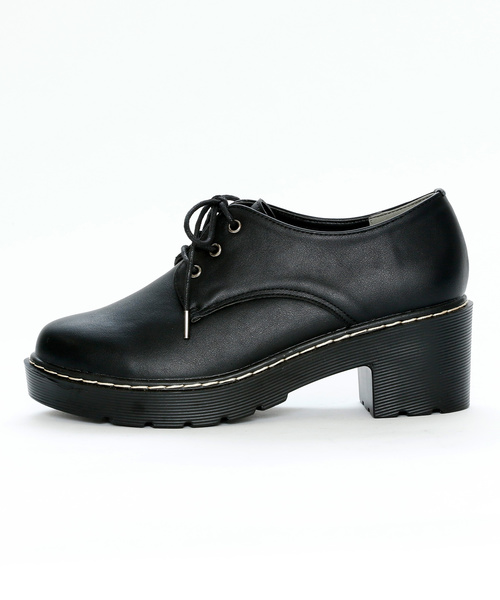 VIVIAN（ヴィヴィアン）の「タンクソールレースアップマニッシュシューズ　/　厚底マニッシュシューズ（ドレスシューズ・レディース・ブラック系その他/ブラック系その他2/ダークブラウン/ガンメタ/ワイン/ベージュ/ブラック×グリーン/D/キャメル/E・S/M/L/LL）」の17枚目の写真