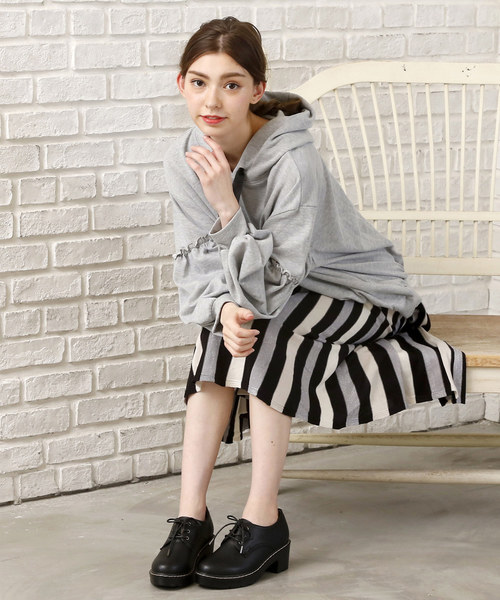 VIVIAN（ヴィヴィアン）の「タンクソールレースアップマニッシュシューズ　/　厚底マニッシュシューズ（ドレスシューズ・レディース・ブラック系その他/ブラック系その他2/ダークブラウン/ガンメタ/ワイン/ベージュ/ブラック×グリーン/D/キャメル/E・S/M/L/LL）」の20枚目の写真