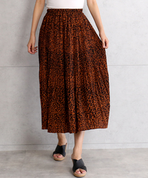 CHARM BERRY TIC | ヒョウ柄消しプリーツスカート(スカート)