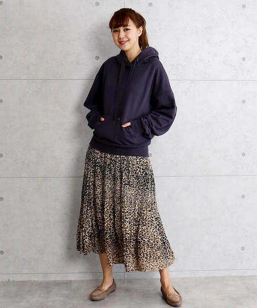 CHARM BERRY TIC（チャームベリーチック）の「ヒョウ柄消しプリーツスカート（スカート・レディース・ブラック/ブラウン/ベージュ・M/L）」の16枚目の写真