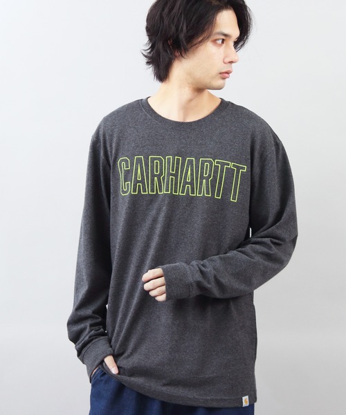 Carhartt(カーハート)の「Carhartt ロゴ長袖Tシャツ(Tシャツ/カットソー・メンズ・ヘザーグレー/グレー系その他/グリーン系その他/テラコッタ・SMALL/MEDIUM/LARGE)」の3枚目の写真