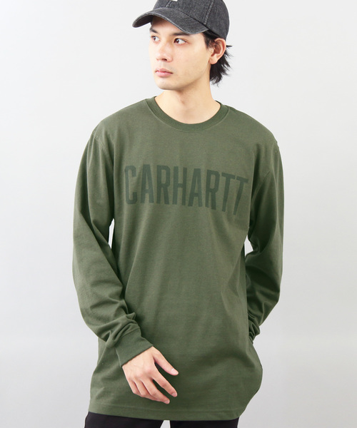Carhartt(カーハート)の「Carhartt ロゴ長袖Tシャツ(Tシャツ/カットソー・メンズ・ヘザーグレー/グレー系その他/グリーン系その他/テラコッタ・SMALL/MEDIUM/LARGE)」の1枚目の写真