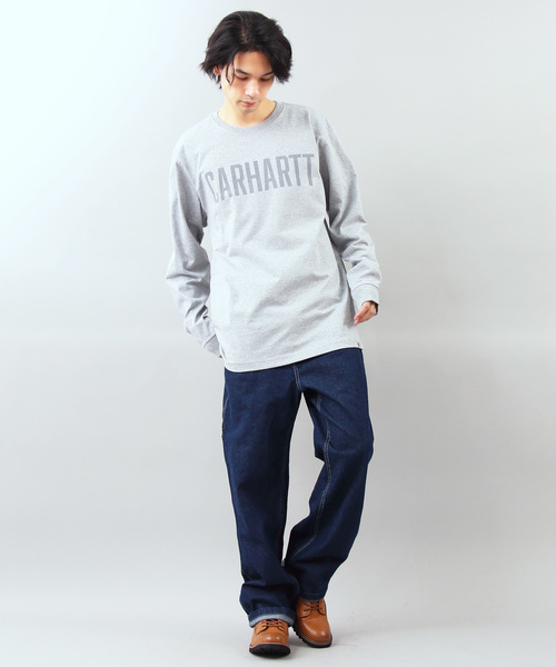 Carhartt(カーハート)の「Carhartt ロゴ長袖Tシャツ(Tシャツ/カットソー・メンズ・ヘザーグレー/グレー系その他/グリーン系その他/テラコッタ・SMALL/MEDIUM/LARGE)」の8枚目の写真