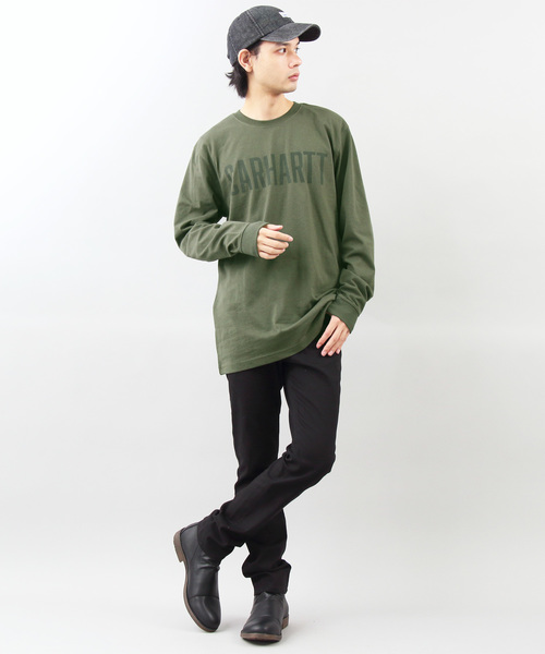 Carhartt(カーハート)の「Carhartt ロゴ長袖Tシャツ(Tシャツ/カットソー・メンズ・ヘザーグレー/グレー系その他/グリーン系その他/テラコッタ・SMALL/MEDIUM/LARGE)」の14枚目の写真