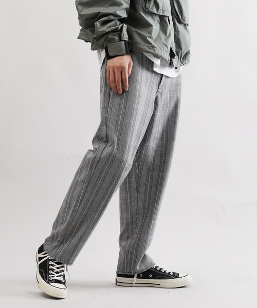 Lulu & Arnie(るるあんどあーにー)の「ガンクラブチェック / グレンチェック / ソリッド ワイド テーパードパンツ / TR ウール ワイドスラックス(パンツ)」|その他4