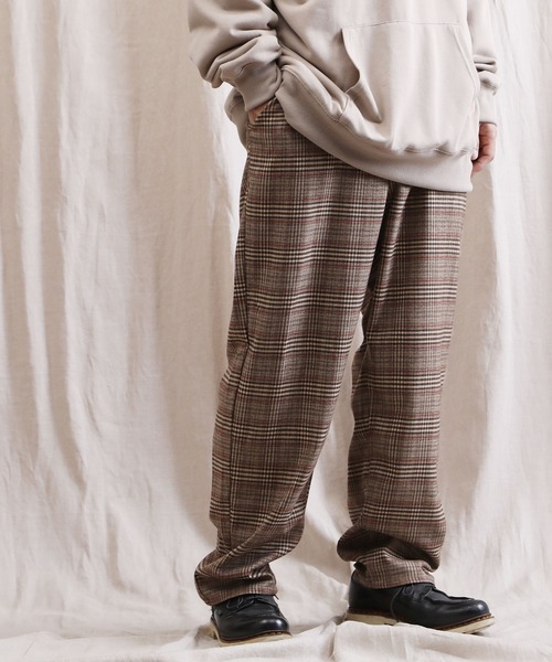 Lulu & Arnie(るるあんどあーにー)の「ガンクラブチェック / グレンチェック / ソリッド ワイド テーパードパンツ / TR ウール ワイドスラックス(パンツ)」|その他10