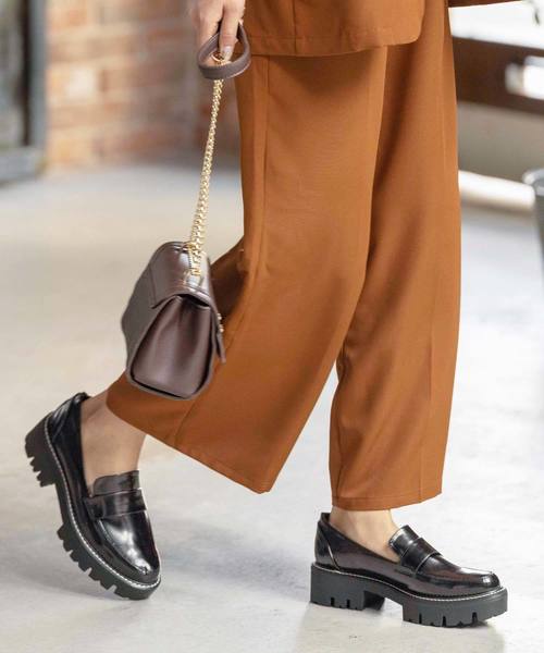 KOBE LETTUCE（コウベレタス）の「2type厚底マニッシュシューズ（ローファー・レディース・ブラウン系その他/ブラウン/ブラック/その他/ブラウン系その他2/ブラウン系その他3/ブラック系その他/その他1/その他2・L/LL/M/S）」の2枚目の写真