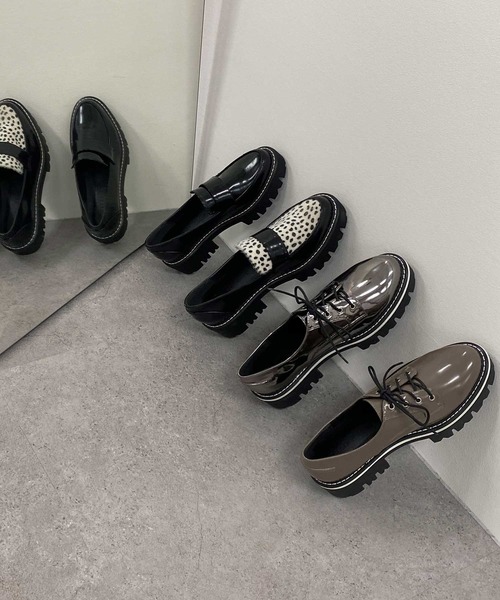 KOBE LETTUCE（コウベレタス）の「2type厚底マニッシュシューズ（ローファー・レディース・ブラウン系その他/ブラウン/ブラック/その他/ブラウン系その他2/ブラウン系その他3/ブラック系その他/その他1/その他2・L/LL/M/S）」の11枚目の写真