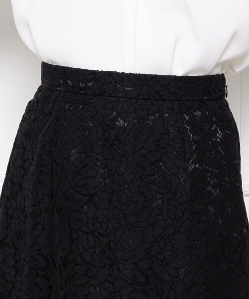 SHOO・LA・RUE(シューラルー)の「【S-3L】フラワーレースAラインスカート(スカート・レディース・ブラック/ブラック系・01/02/03/04/05)」の7枚目の写真