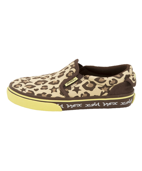 X-girl Stages（エックスガールステージス）の「XGS VANS SLIP-ON LEOPARD/スリッポン/vans（スニーカー・キッズ・ブラウン・15cm/17cm/20cm/21cm/16cm/19cm/14cm/18cm）」の5枚目の写真