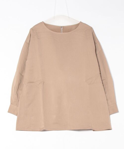 STYLEBLOCK（スタイルブロック）の「ツイルバックツイストブラウス（シャツ/ブラウス・レディース・ブラック/ブラウン/ベージュ/アイボリー・M）」の4枚目の写真