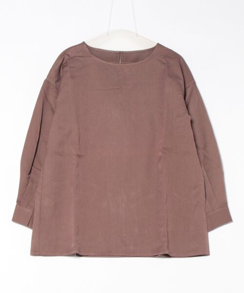 STYLEBLOCK（スタイルブロック）の「ツイルバックツイストブラウス（シャツ/ブラウス・レディース・ブラック/ブラウン/ベージュ/アイボリー・M）」の3枚目の写真