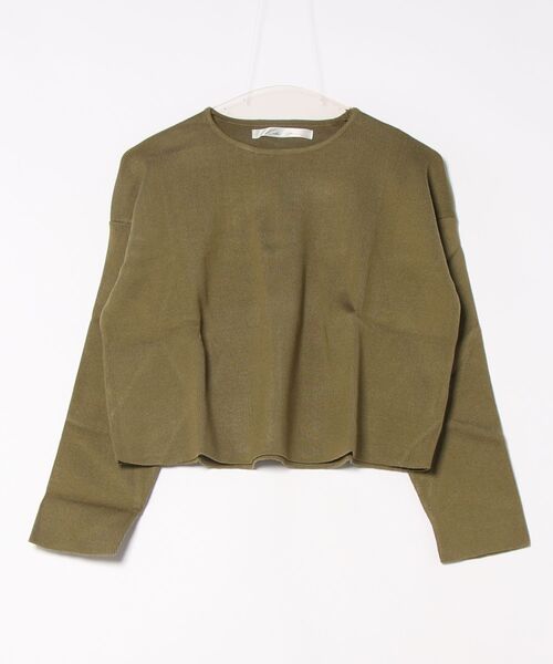 KOBE LETTUCE（コウベレタス）の「《2点セット》チェーンポーチ付きショートニットトップス（ニット/セーター・レディース・カーキ/アイボリー/ピンク系その他/ブラック・FREE）」の3枚目の写真