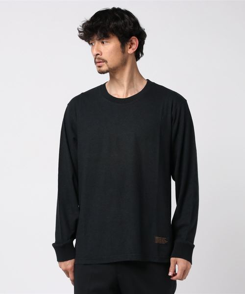 Afends（アフェンズ）の「Afends Living Hemp retro fit long sleeve tee  (アフェンズ リビング ヘンプ レトロフィット ロングスリーブT)（Tシャツ/カットソー・メンズ・ブラウン系その他/ダークオレンジ/ブラック・M/L）」の14枚目の写真