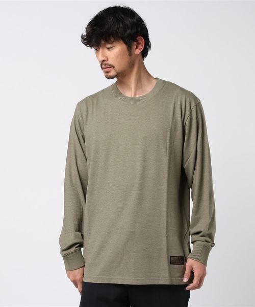 Afends（アフェンズ）の「Afends Living Hemp retro fit long sleeve tee  (アフェンズ リビング ヘンプ レトロフィット ロングスリーブT)（Tシャツ/カットソー・メンズ・ブラウン系その他/ダークオレンジ/ブラック・M/L）」の16枚目の写真