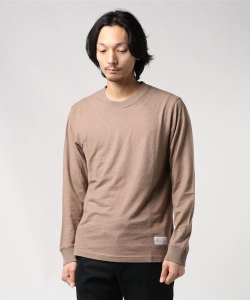 Afends（アフェンズ）の「Afends Living Hemp retro fit long sleeve tee  (アフェンズ リビング ヘンプ レトロフィット ロングスリーブT)（Tシャツ/カットソー・メンズ・ブラウン系その他/ダークオレンジ/ブラック・M/L）」の15枚目の写真