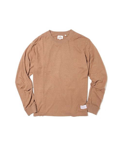 Afends（アフェンズ）の「Afends Living Hemp retro fit long sleeve tee  (アフェンズ リビング ヘンプ レトロフィット ロングスリーブT)（Tシャツ/カットソー・メンズ・ブラウン系その他/ダークオレンジ/ブラック・M/L）」の8枚目の写真