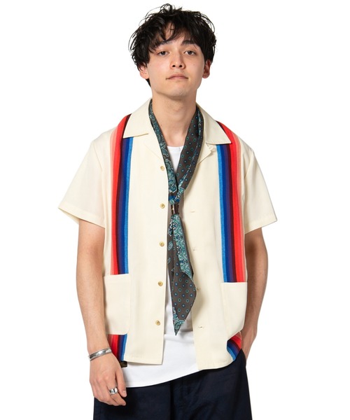 glamb（グラム）の「Rainbow cuba SH / レインボーキューバシャツ（シャツ/ブラウス・メンズ・ホワイト/ブラック/カーキ・2/0/4/1/3）」の8枚目の写真