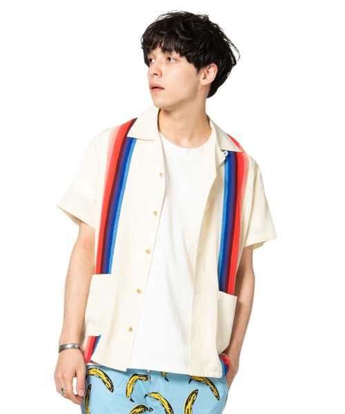glamb（グラム）の「Rainbow cuba SH / レインボーキューバシャツ（シャツ/ブラウス・メンズ・ホワイト/ブラック/カーキ・2/0/4/1/3）」の13枚目の写真