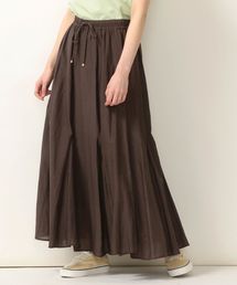 SHIPS any:コットンシルクギャザースカート◇