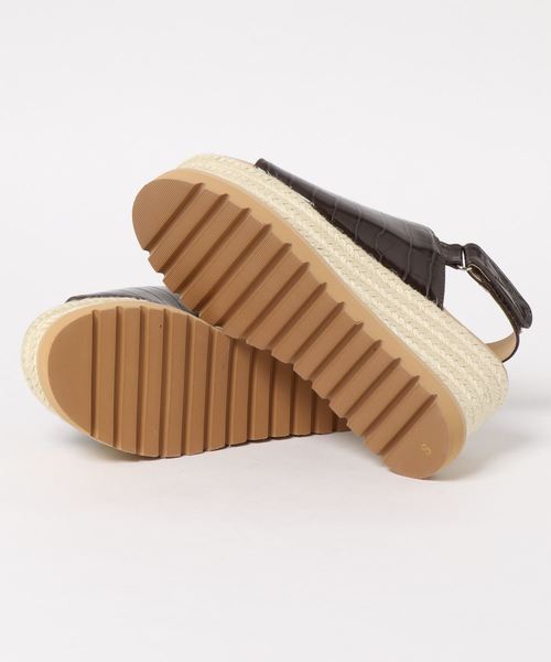 KOBE LETTUCE（コウベレタス）の「バックベルトジュートプラットフォームサンダル（サンダル・レディース・ホワイト/ブラック/ブラウン系その他/ベージュ系その他・LL/M/L/S）」の12枚目の写真