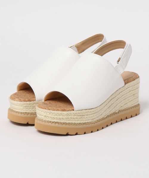 KOBE LETTUCE（コウベレタス）の「バックベルトジュートプラットフォームサンダル（サンダル・レディース・ホワイト/ブラック/ブラウン系その他/ベージュ系その他・LL/M/L/S）」の14枚目の写真