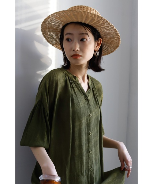 楊柳チュニック ｜ STRIPED CREPE TUNICの通販｜regleam